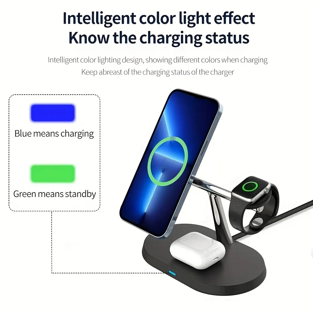 3 in 1 Magnetic Wireless Charg - Smartwatch Ac ulasan dan harga