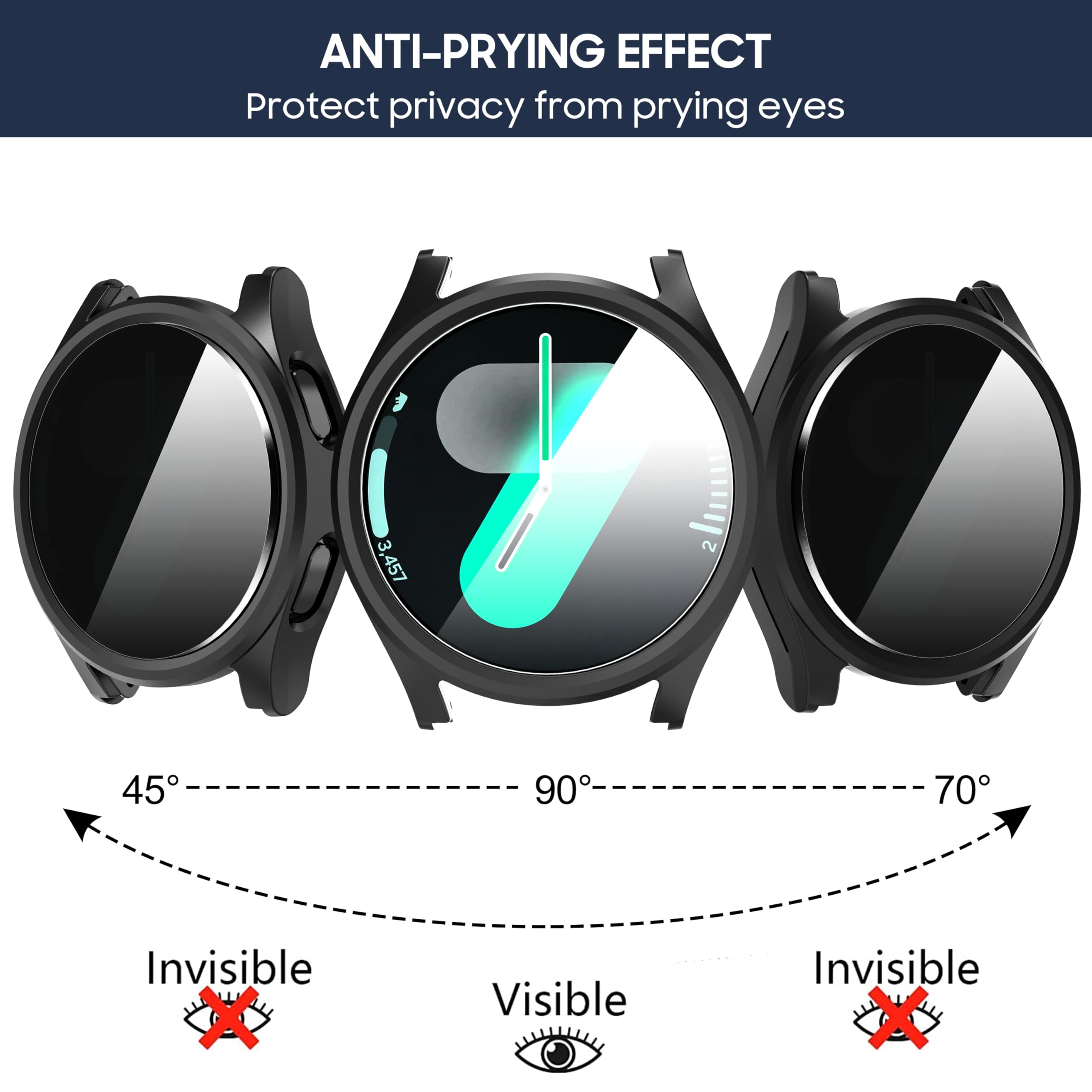 Tempered Glass+Privacy case fo - Samsung Smartwatch Accessories ulasan dan harga