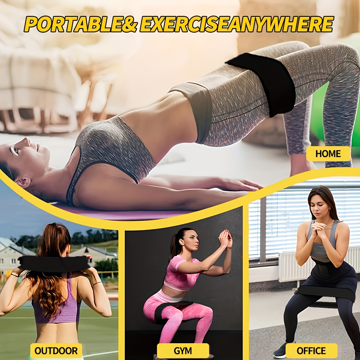 3PCS Resistance Bands Set, Ela - Milanaise Mesh Band ulasan dan harga