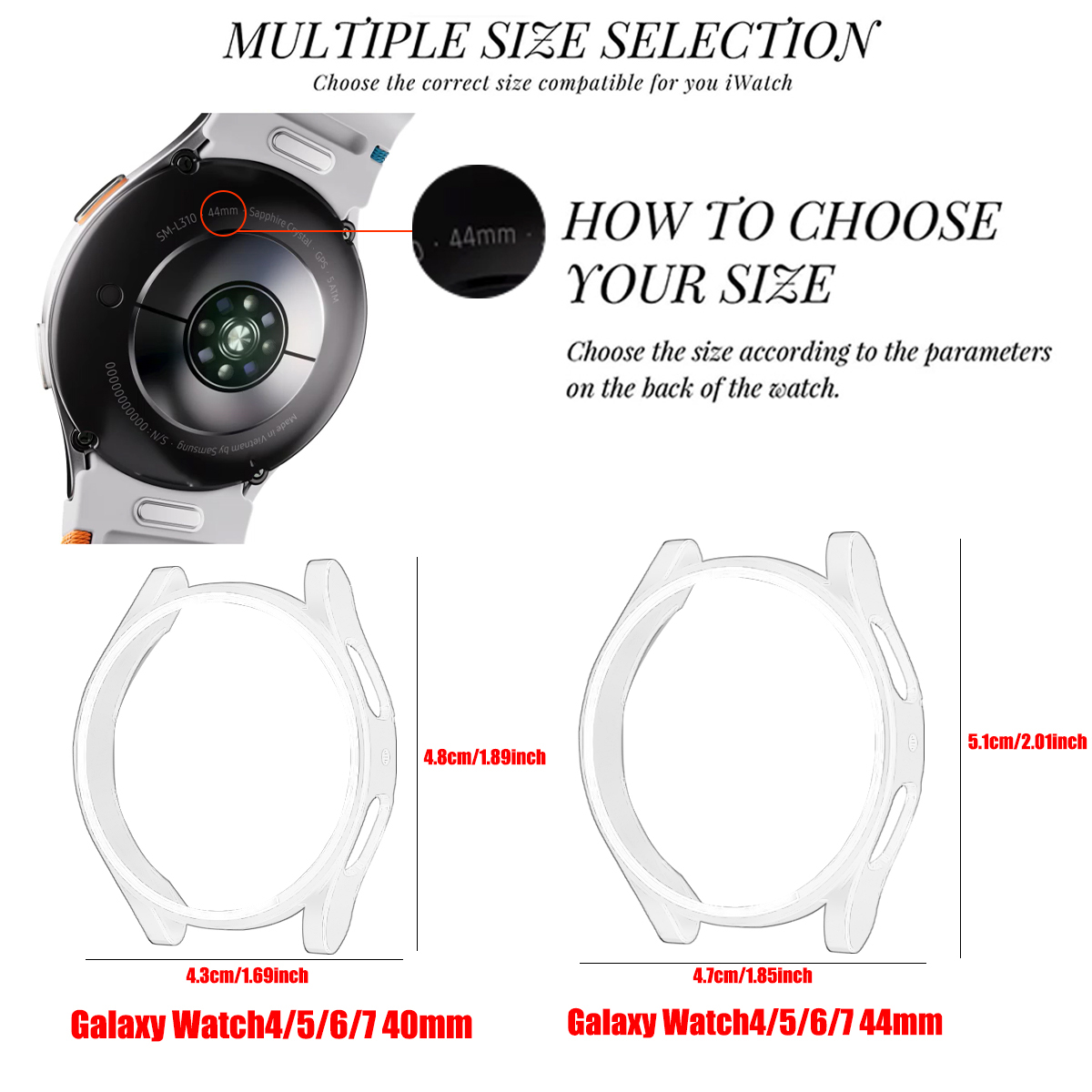 PC skeleton Watch Case  for Sa - Accessories For Galaxy Watch 5 ulasan dan harga