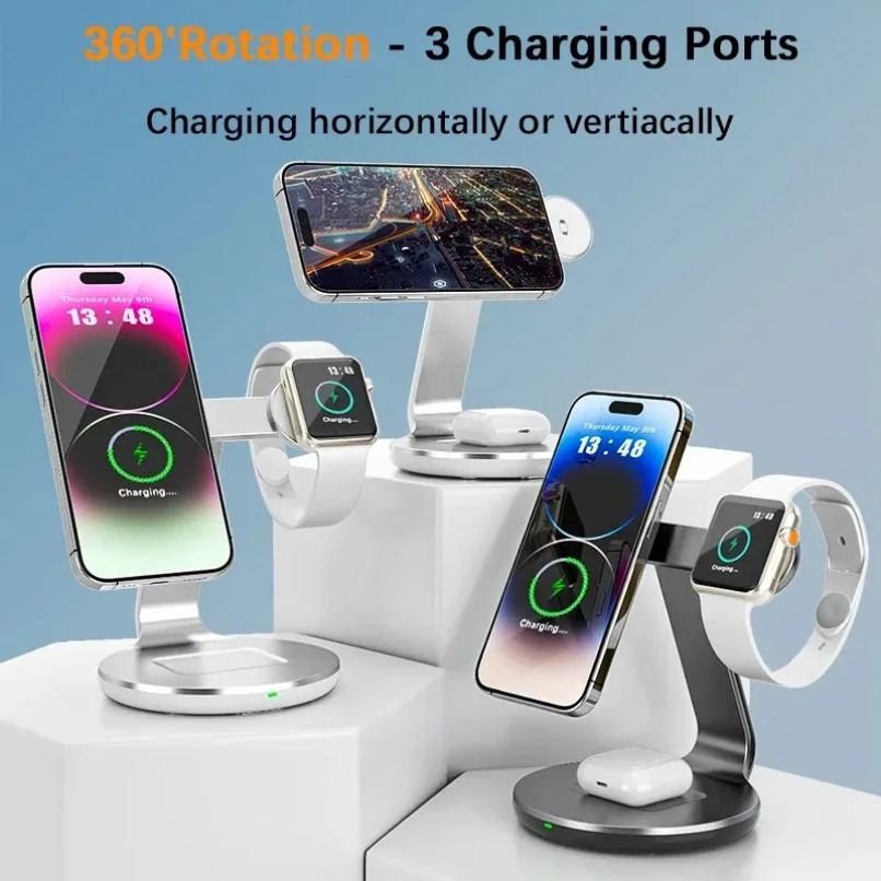 3 in 1 Wireless Charger Stand  - Wireless Charger Watch ulasan dan harga