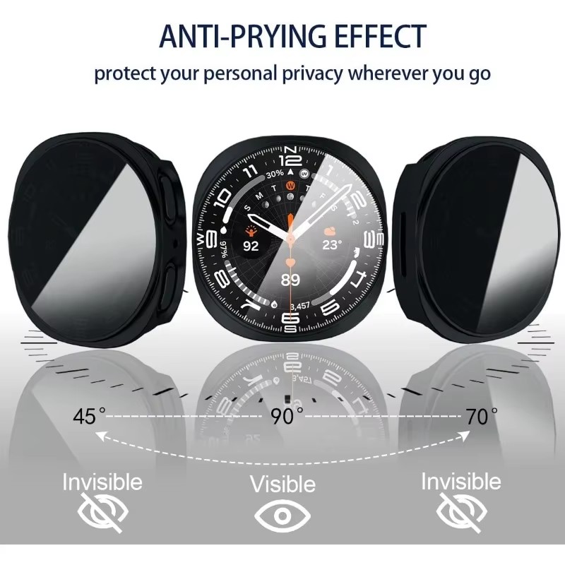 Privacy Glass+Case For Samsung - Samsung Smartwatch Ultra Accessories ulasan dan harga