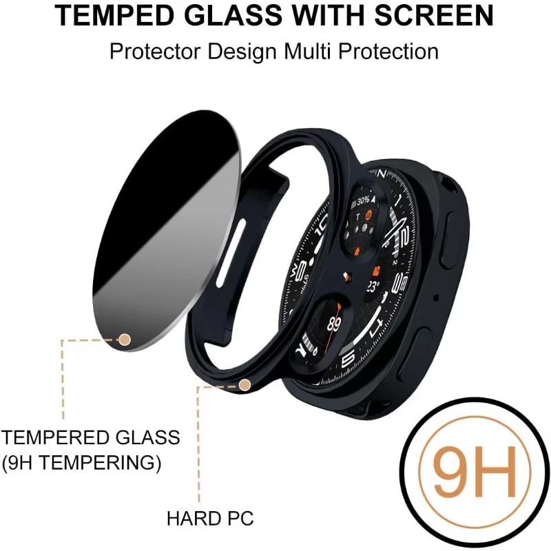 Privacy Glass+Case For Samsung - Samsung Smartwatch Ultra Accessories ulasan dan harga