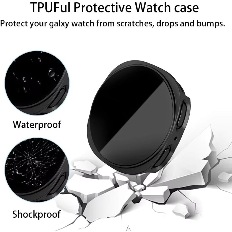 Privacy Glass+Case For Samsung - Samsung Smartwatch Ultra Accessories ulasan dan harga