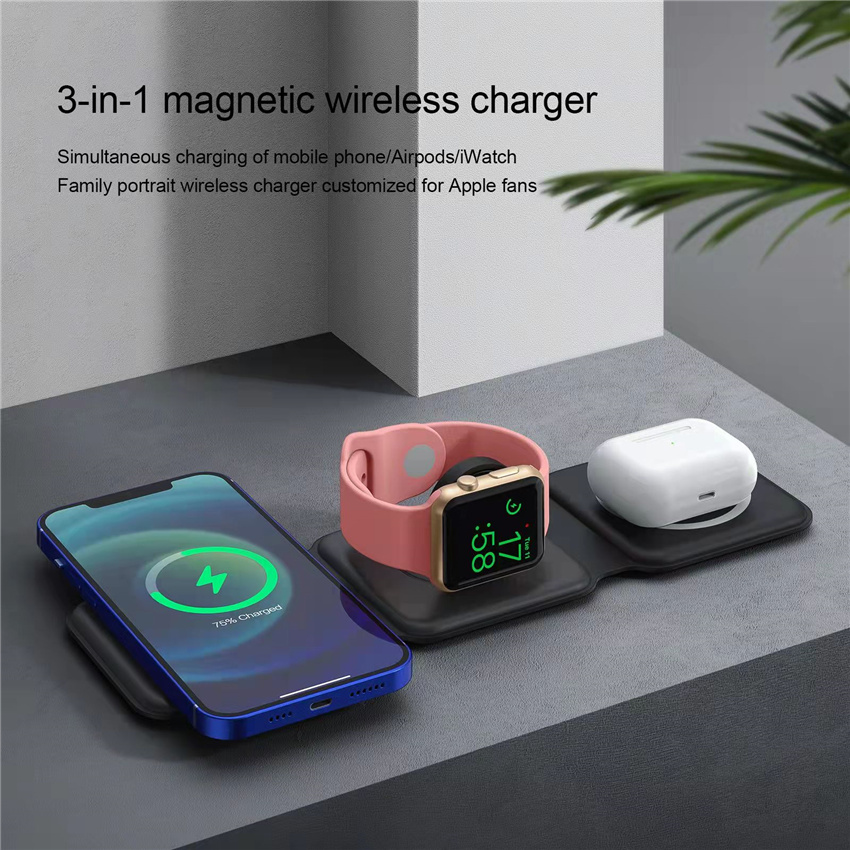New 3in1 Foldable Wireless Cha - Smartwatch X12 ulasan dan harga