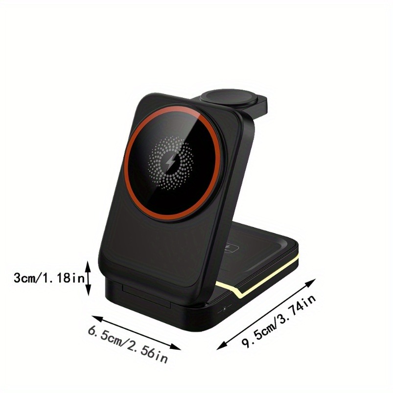 3 in 1 Magnetic Foldable Trave - Wireless Charger Watch ulasan dan harga