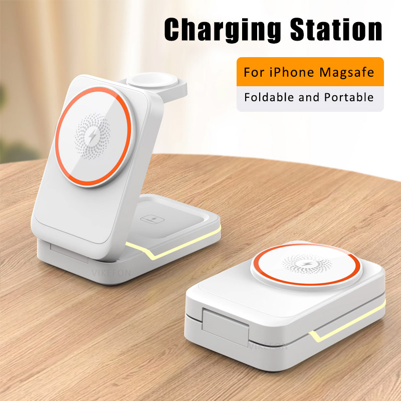 3 in 1 Magnetic Foldable Trave - Wireless Charger Watch ulasan dan harga