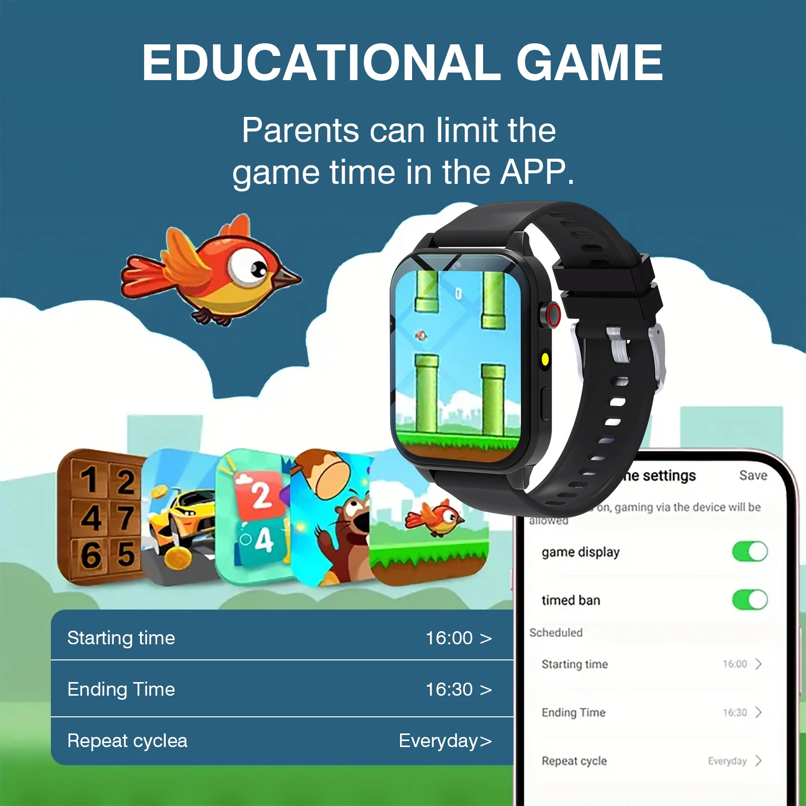 Kids′s Smart Watch 18 Games Ca - Smartwatch Touch ulasan dan harga