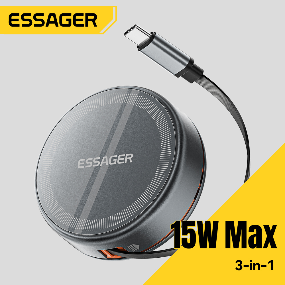 Essager 15W 3 in 1 Magnetic Wi - Wireless Charger Watch ulasan dan harga