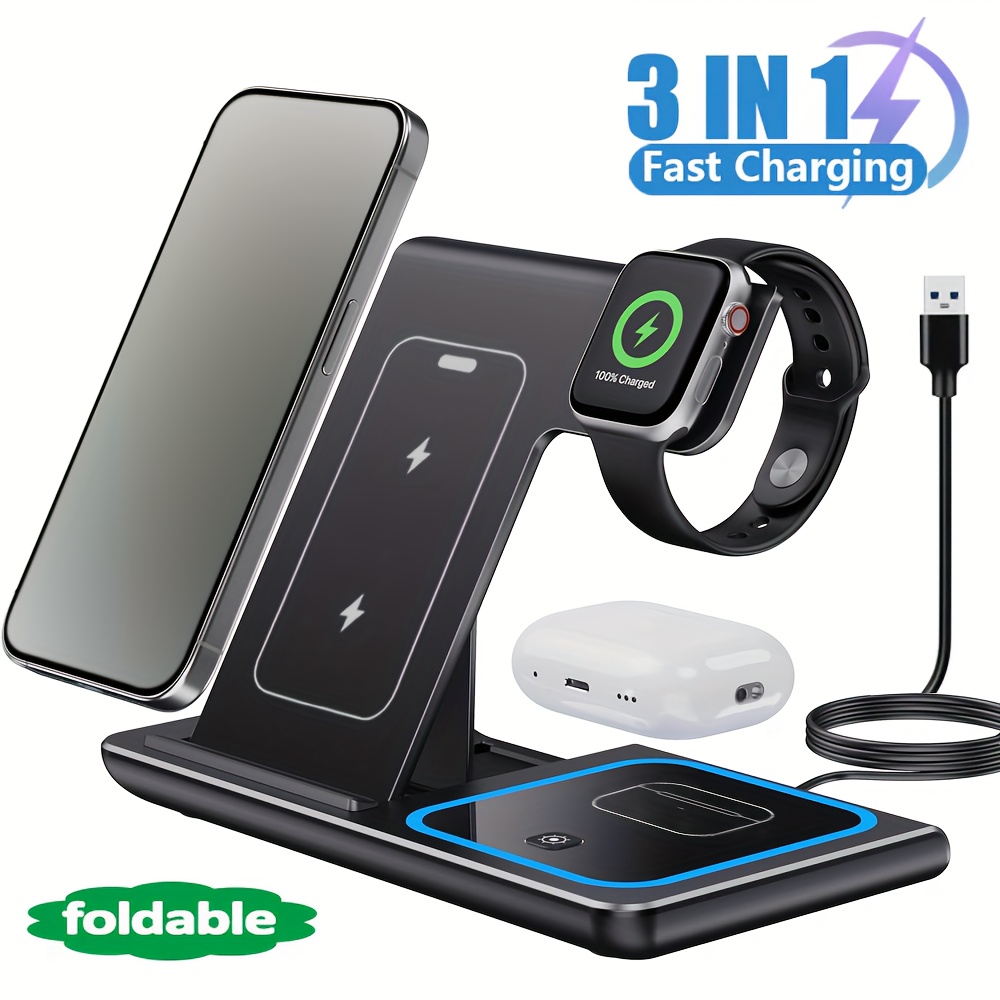 3-In-1 Foldable Wireless Charg - Wireless Charger Watch ulasan dan harga
