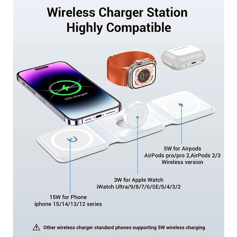 3 In 1 Wireless Charging Stati - Wireless Charger Watch ulasan dan harga