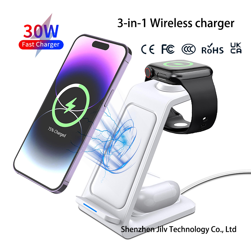 15W 3 in 1 Wireless Charger St - Wireless Charger Watch ulasan dan harga